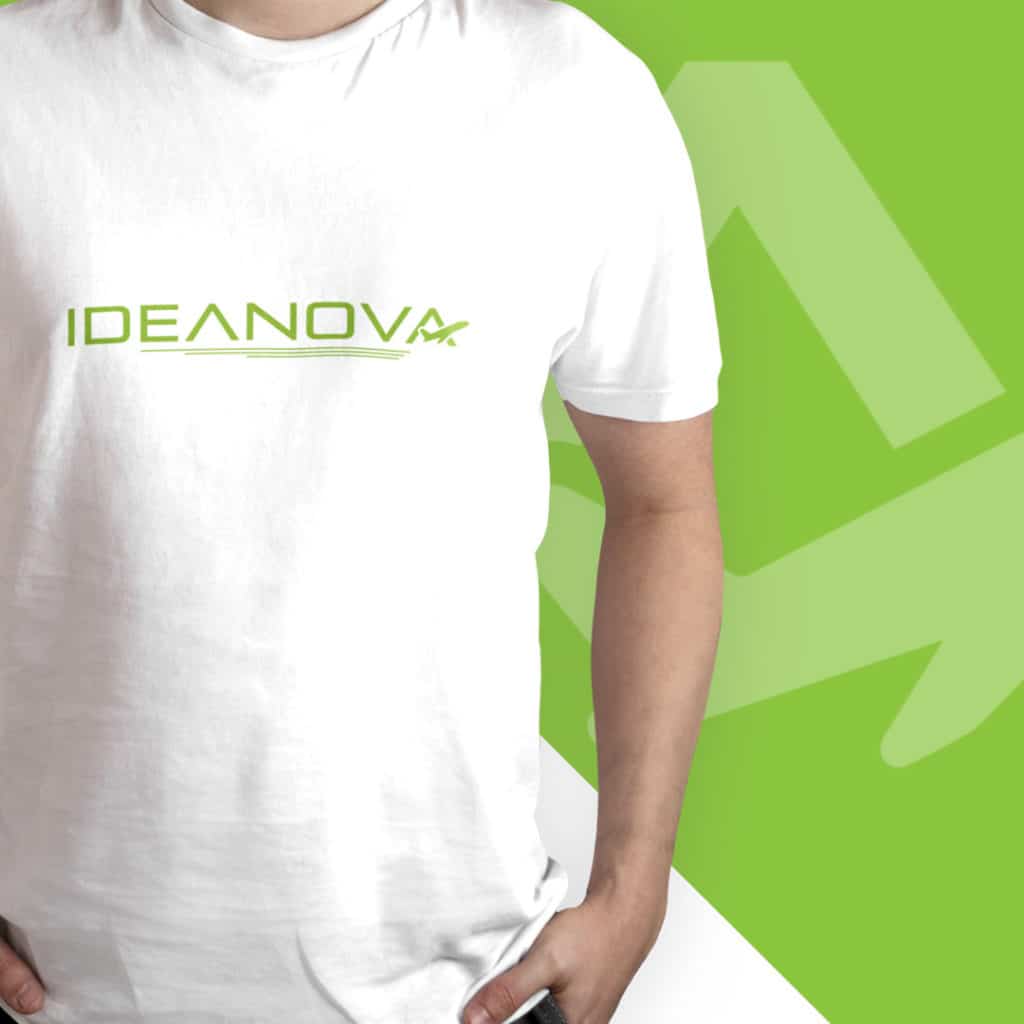 Logo and White T-Shirt Design