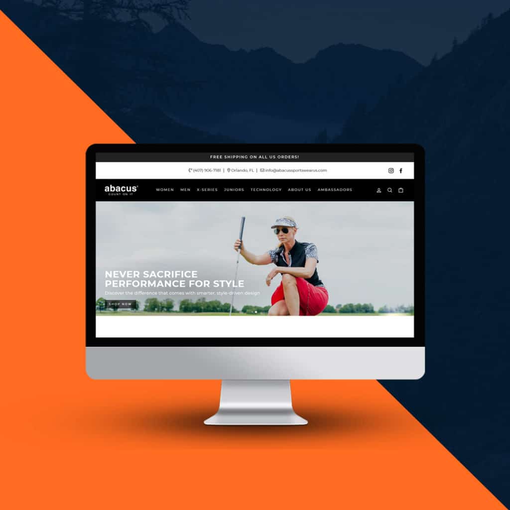 Abacus Sportswear WordPress E-Commerce Website Design